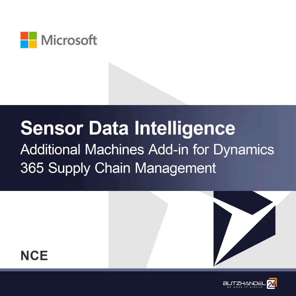 Dodatek Sensor Data Intelligence Additional Machines dla Dynamics 365 Supply Chain Management (NCE)